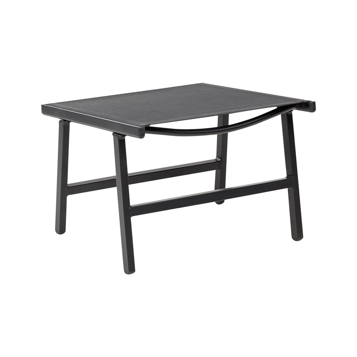 Zestaw 2 krzeseł ogrodowych z podnóżkami czarny MARCEDDI