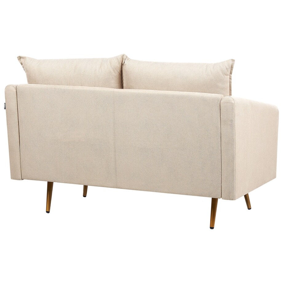 Komplet wypoczynkowy welurowy 5-osobowy beżowy MAURA