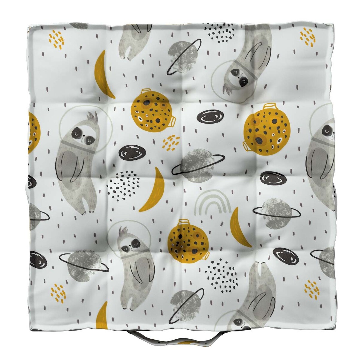 Siedzisko Tomi, biało-szara, 40 x 40 x 6 cm, Magic Collection