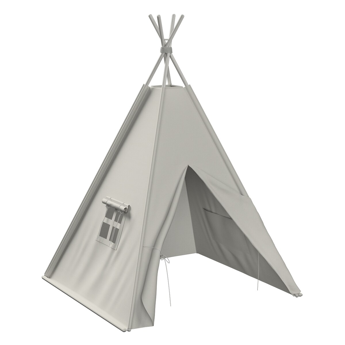 Tipi, jasny szary, 110 x 110 x 155 cm, Cotton Story