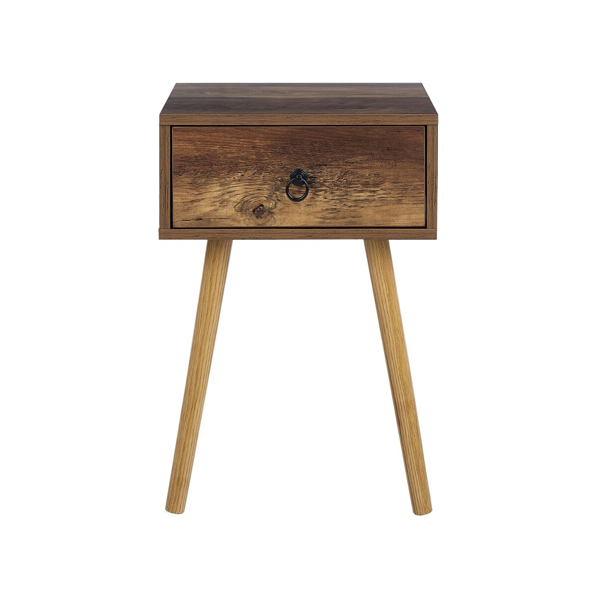 Szafka nocna ciemne drewno BATLEY