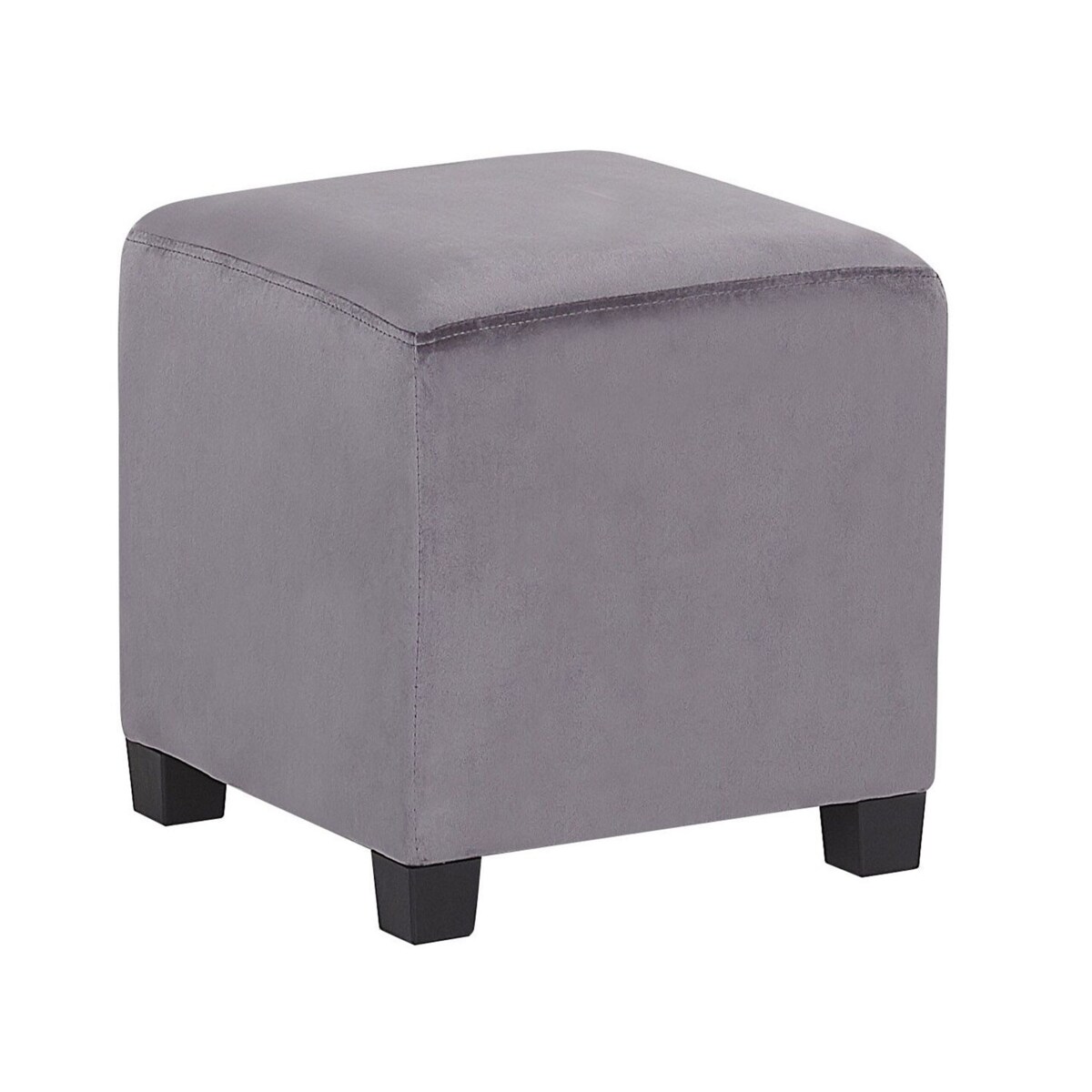 Fotel welurowy z podnóżkiem szary SANDSET