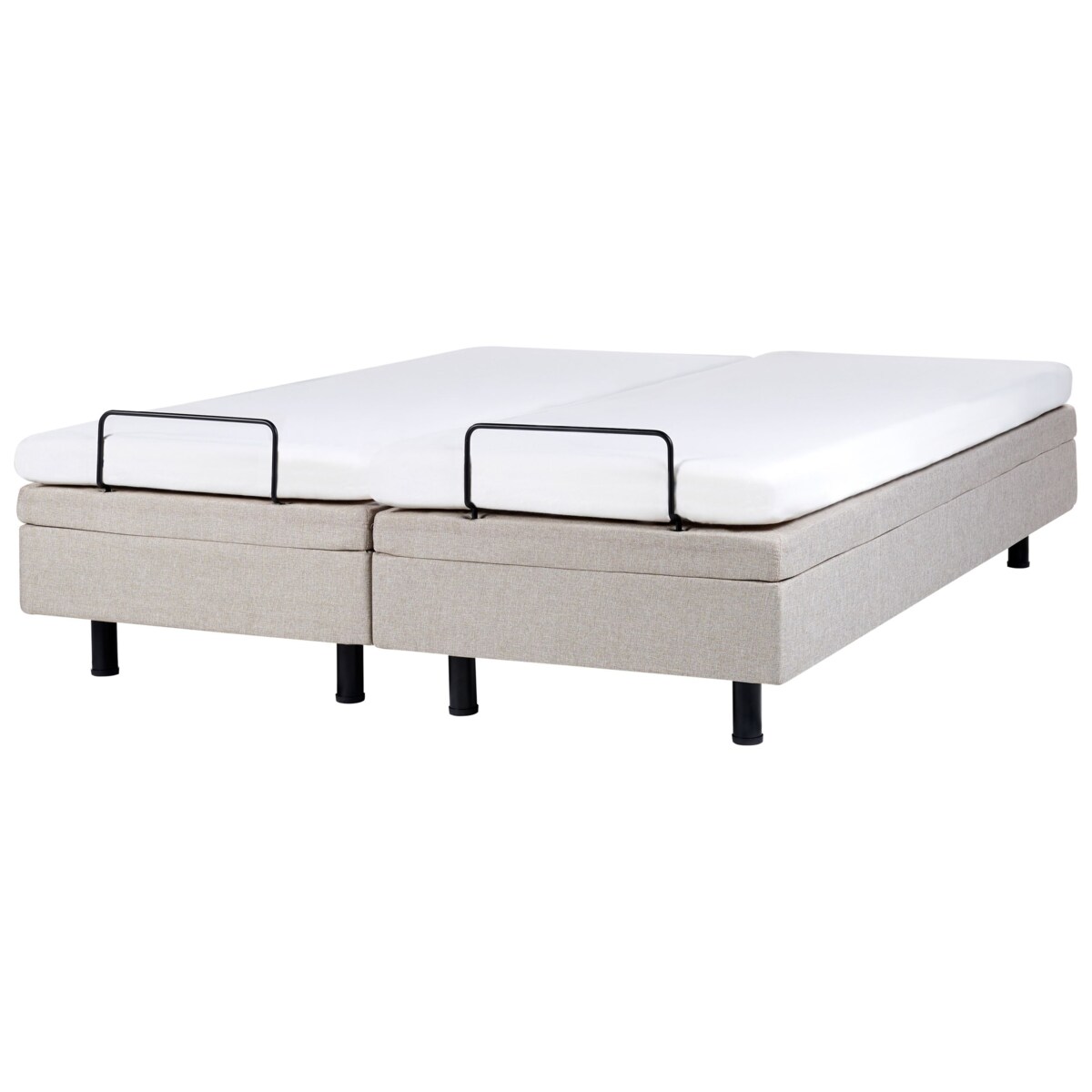 Łóżko regulowane bez zagłówka DUKE 160 x 200 cm Beżowy