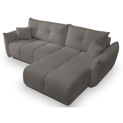 Narożnik z funkcją spania do salonu BOSE, prawostronny, szary