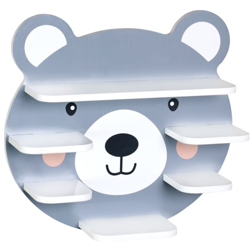Półka ścienna z uszami do pokoju dziecięcego, 45 cm