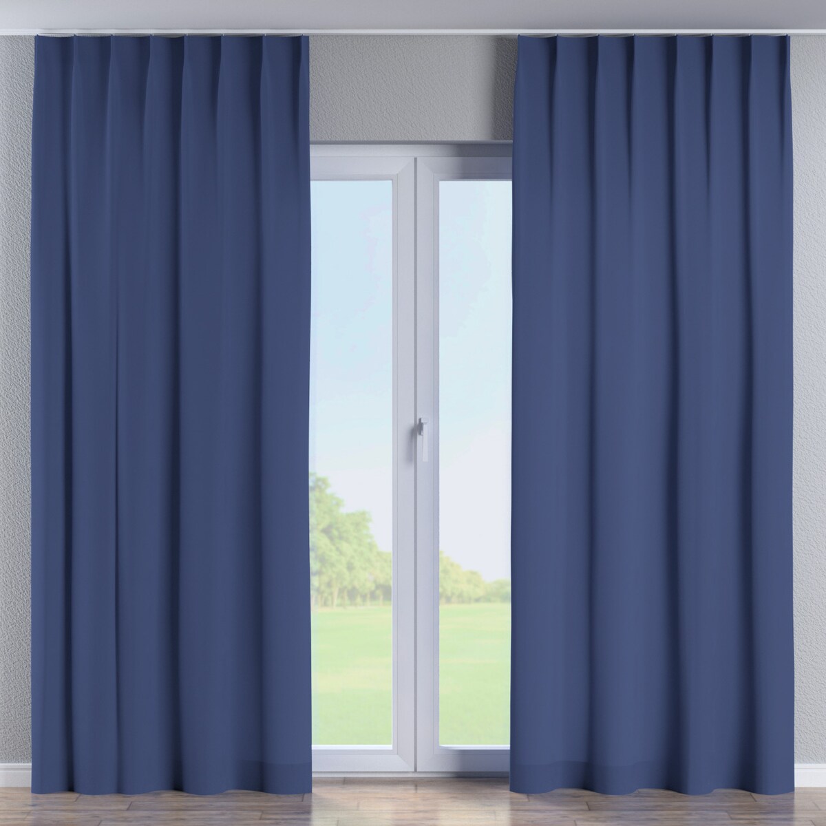 Zasłona na haczykach flex pojedynczych 130x245 granatowy