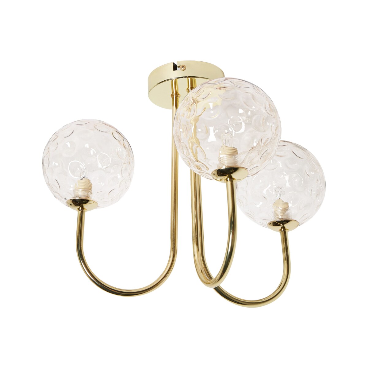 Lampa 3-punktowa szklana beżowa ANADYR