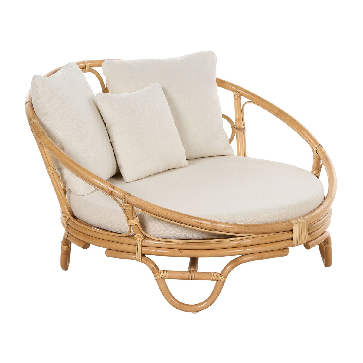 Kosz ogrodowy rattanowy naturalny ROSSANO