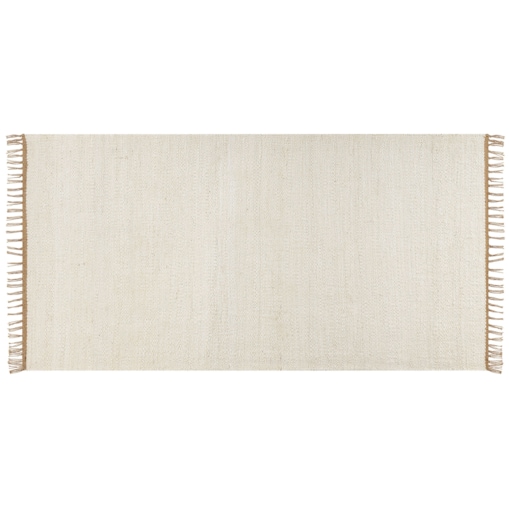 Dywan z juty 80 x 150 cm jasnobeżowy LUNIA