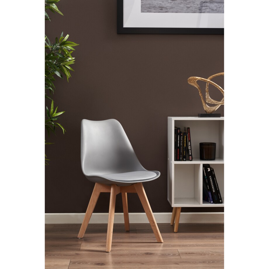 Krzesło skandynawskie OSLO do kuchni szare