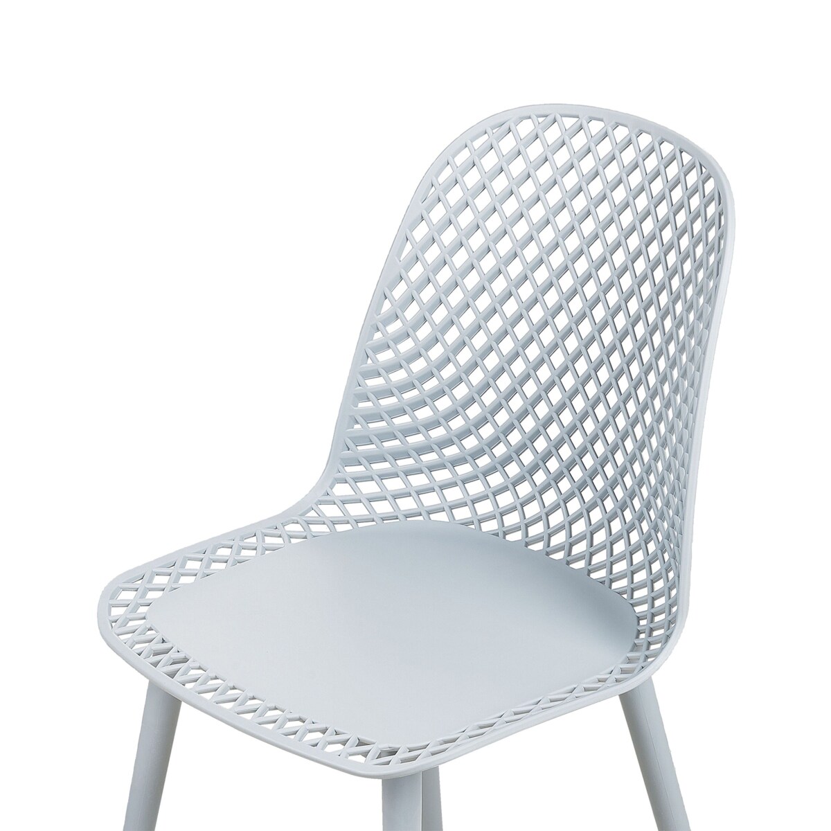 Zestaw 4 krzeseł do jadalni EMORY Błękitny