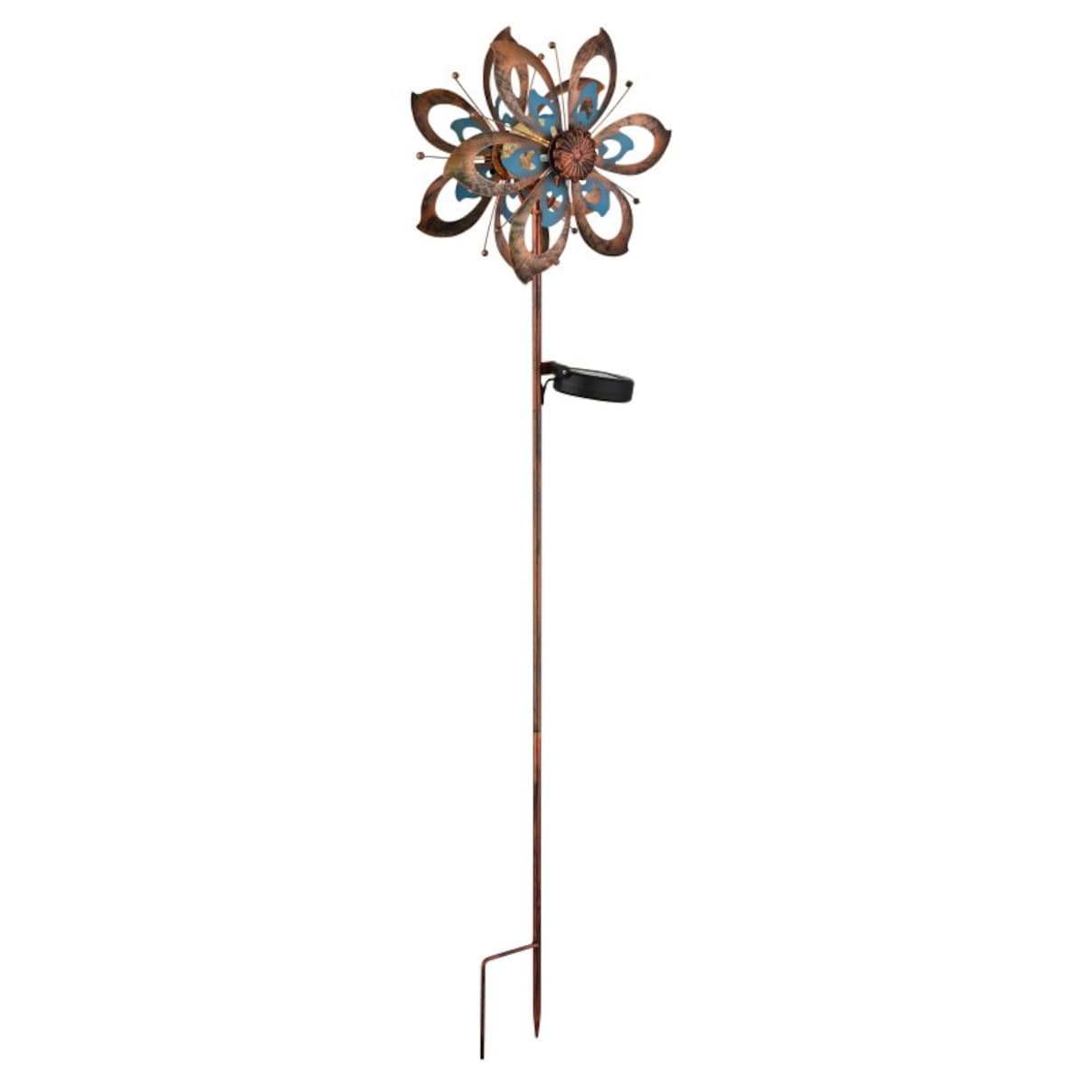 Lampa solarna dogruntowa LED Globo SOLAR 36571 0,06W złota, koło wiatrowe, 3000K, IP44