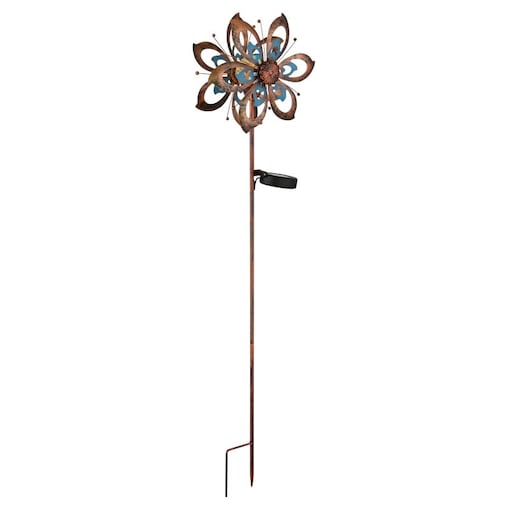 Lampa solarna dogruntowa LED Globo SOLAR 36571 0,06W złota, koło wiatrowe, 3000K, IP44