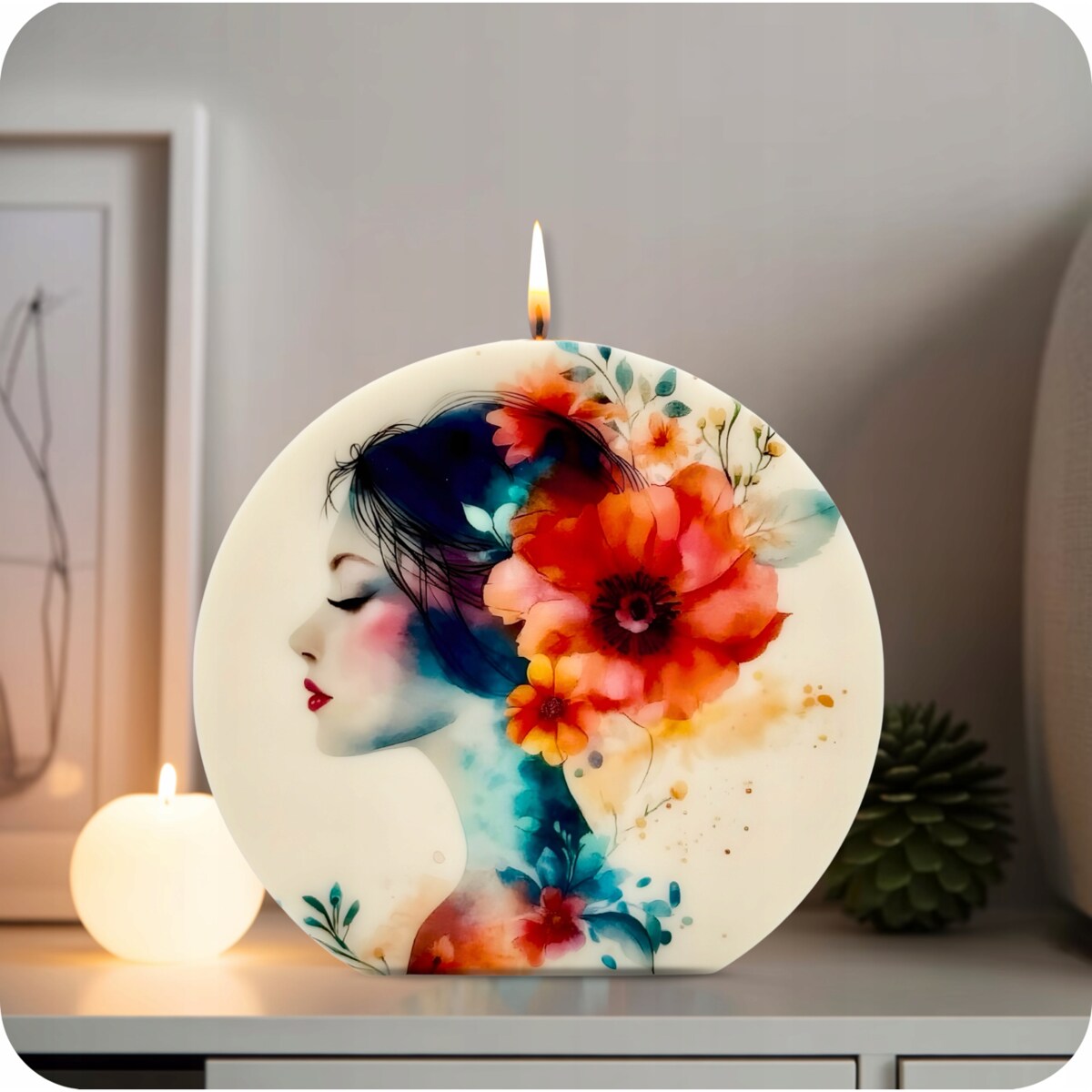 Świeczka Sojowa Bezzapachowa Prezent dla Żony Świeca Upominek Dekoracyjna