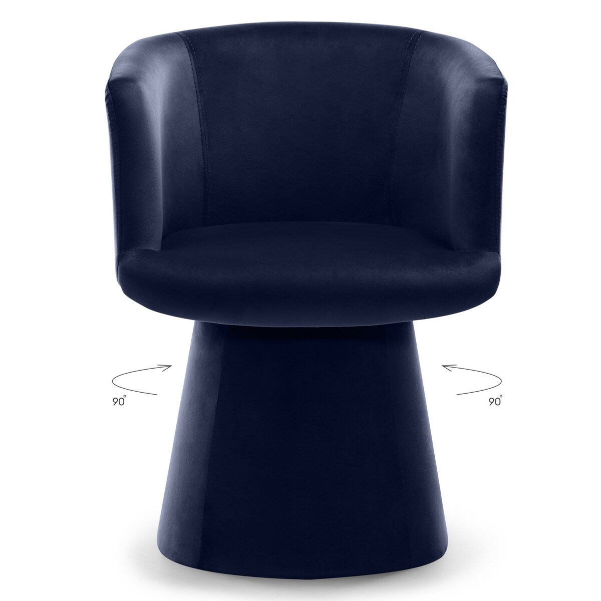 Krzesło obrotowe aksamitne granatowe Nalf