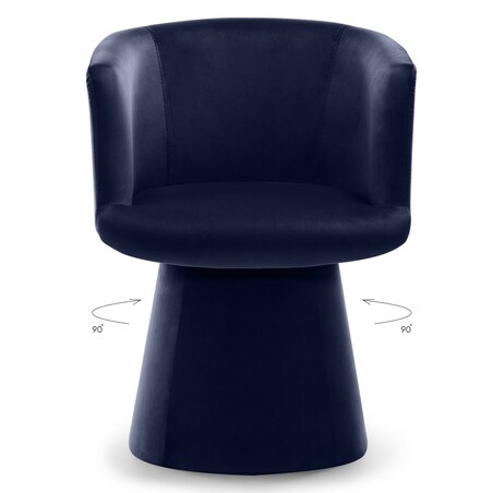 Krzesło obrotowe aksamitne granatowe Nalf