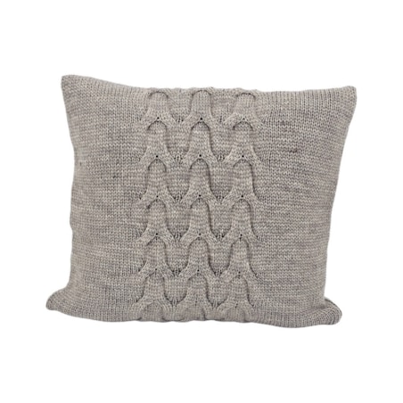 Poszewka dzianinowa na poduszkę z wełną 45x45 cm – AREZZO TAUPE