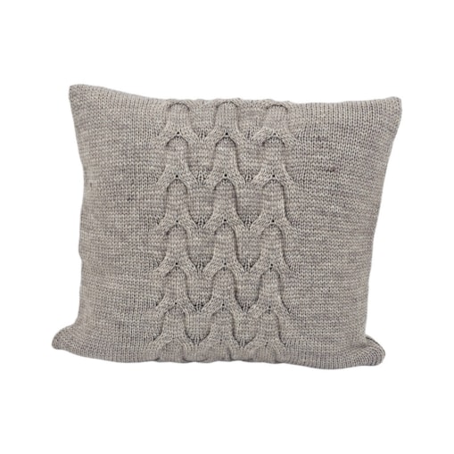 Poszewka dzianinowa na poduszkę z wełną 45x45 cm – AREZZO TAUPE