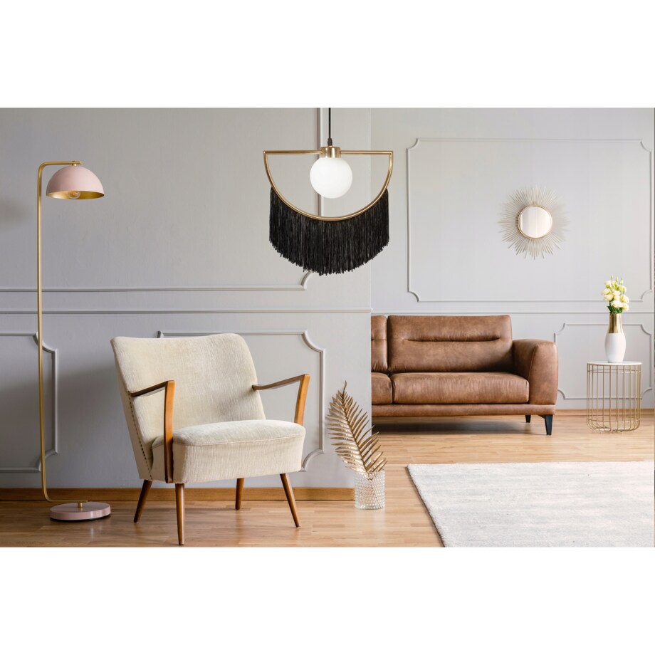 Lampa Sufitowa Wisząca Czarna Złota Glamour Gold