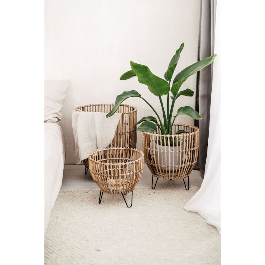 DONICA KOSZ RATTANOWA SZARA LAURA L