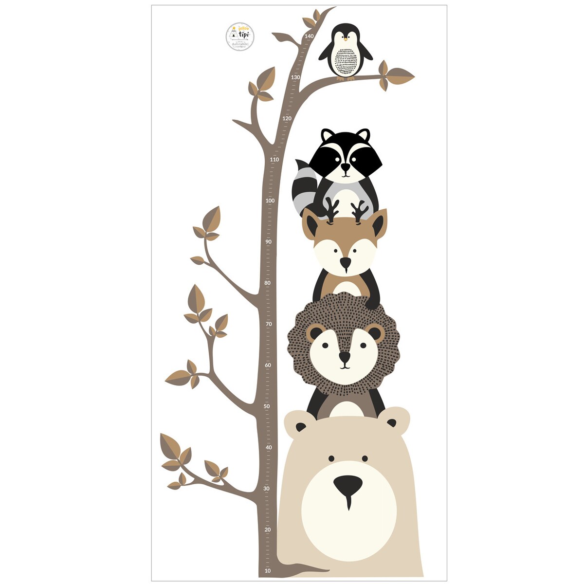 Naklejka miarka Grow Up, 150 x 80 cm