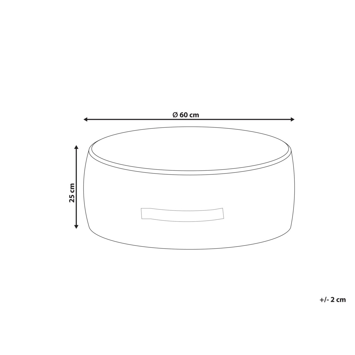 Puf YULLE Welur Jasnobrązowy
