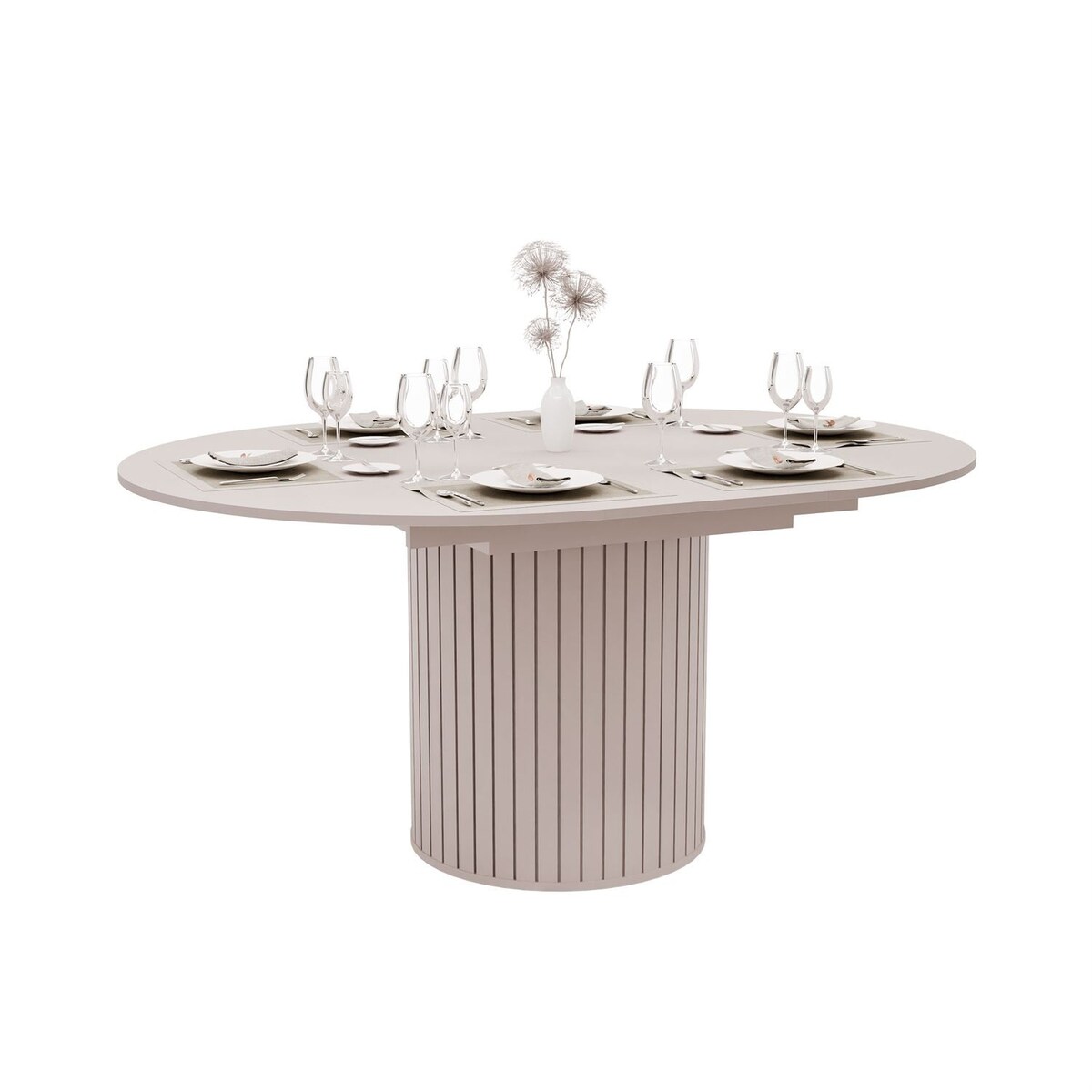 Stół rozkładany ELODIE 120 - 160 cm, kaszmir