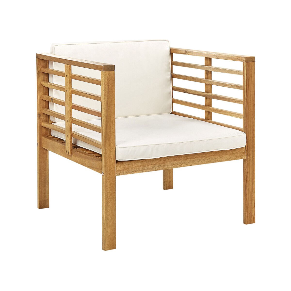 Zestaw ogrodowy drewniany 4-osobowy biały PACIFIC