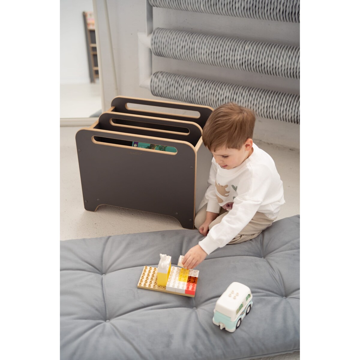 BIG-BOX skrzynia do przechowywania książek i zabawek - szara