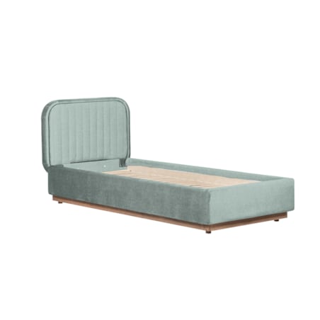 Łóżko dziecięce Delikate (90x200) w tkaninie Deluxe Steel