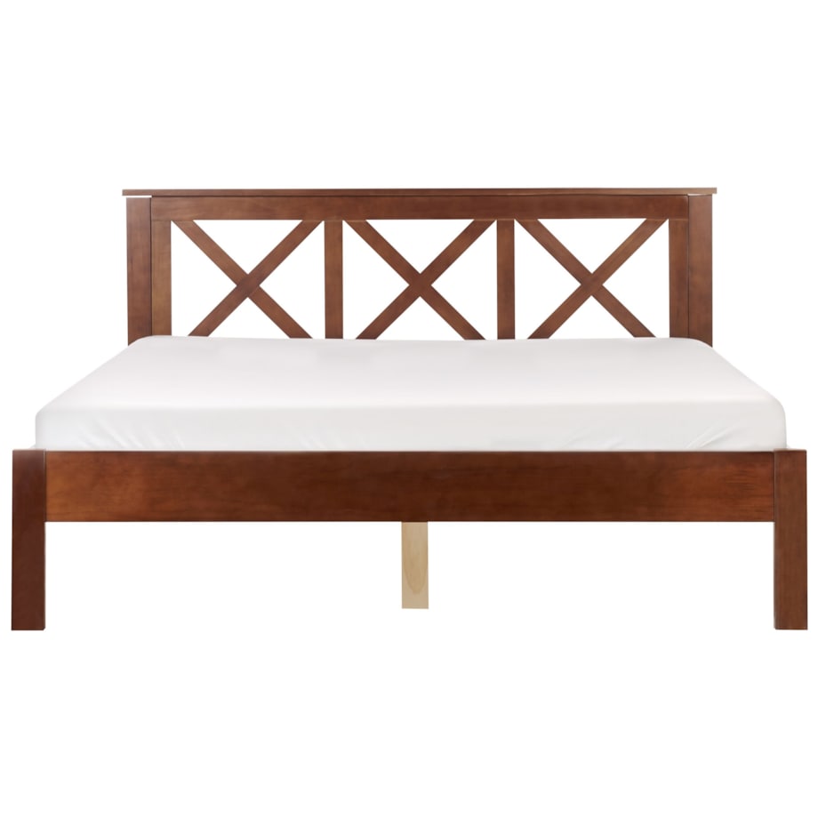 Łóżko drewniane 160 x 200 cm ciemne TANNAY