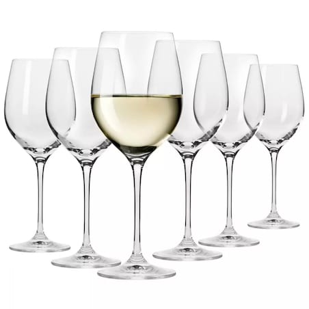 Kieliszki do Wina Białego Wody Krosno Harmony 6 x 370 ml Klasyczne Zestaw
