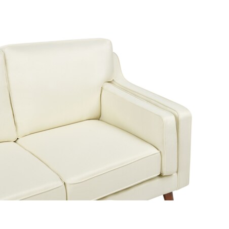 Sofa 3-osobowa tapicerowana biała LOKKA