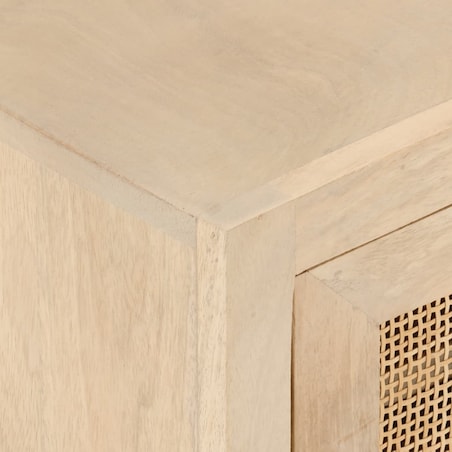 vidaXL Szafka pod TV, 110x30x40 cm, lite drewno mango i żelazo