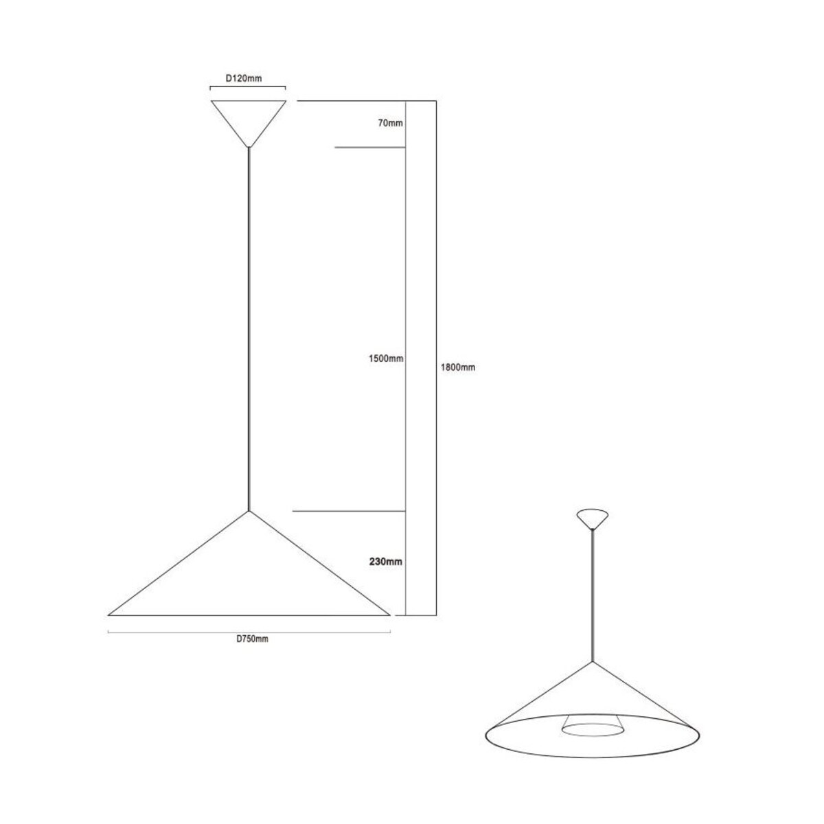 LAMPA WISZĄCA ALUMINIOWA LUMIRRA BRĄZOWA
