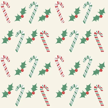 Poduszka świąteczna - Laski świąteczne i jemioła