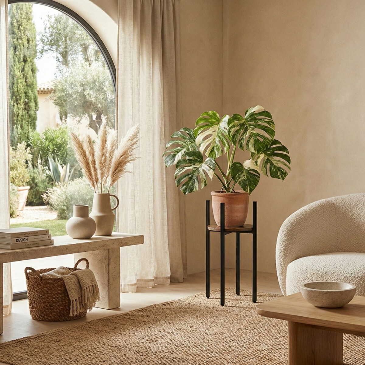 Wysoki stojak na kwiaty LUM, Ø 32 x 60 cm