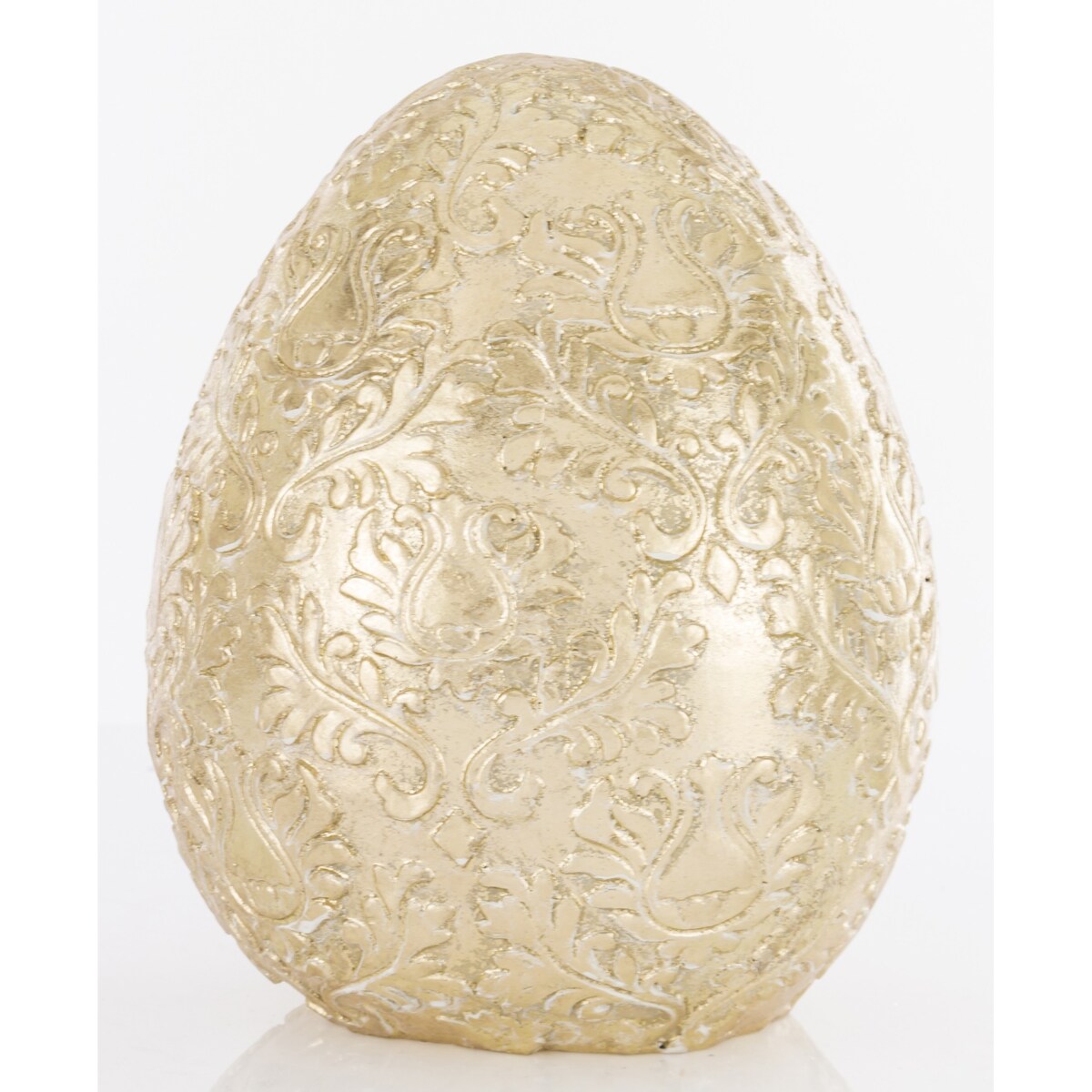 Dekoracja - złote jajko 18x14x14 cm SONA-2 z ornamentem