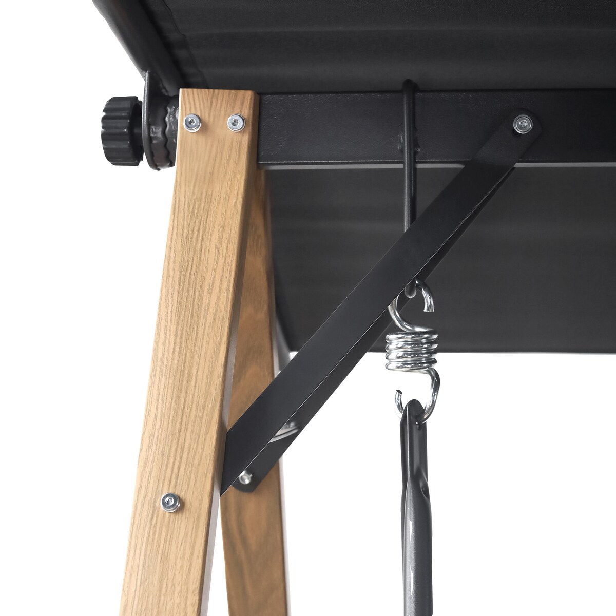 Huśtawka 3-osobowa z daszkiem i poduszkami bujana 223 cm duża do ogrodu