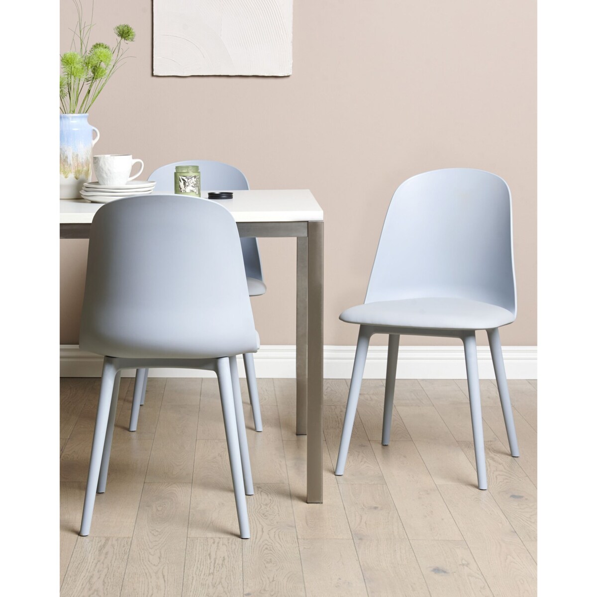 Zestaw 2 krzeseł do jadalni FOMBY Błękitny