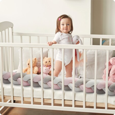 Ochraniacz do łóżeczka warkocz otulacz pleciony 2m Ricokids