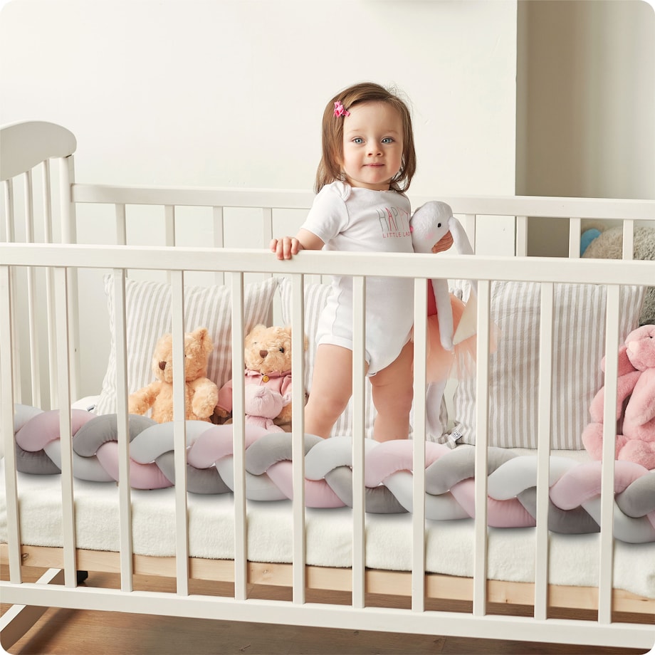 Ochraniacz do łóżeczka warkocz otulacz pleciony 2m Ricokids