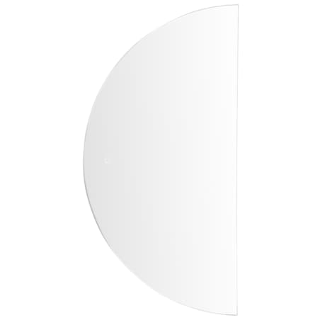 Półokrągłe lustro ścienne LED 60 x 120 cm srebrne LOUE