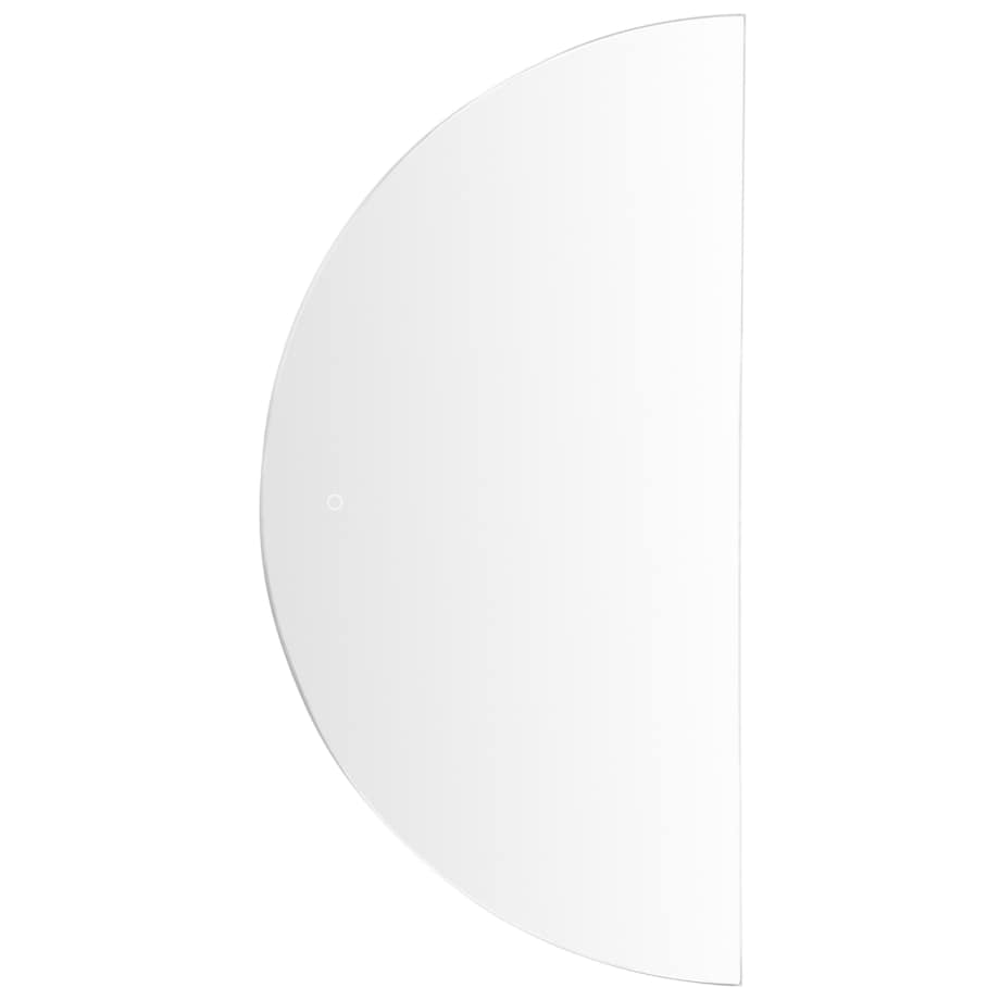 Półokrągłe lustro ścienne LED 60 x 120 cm srebrne LOUE