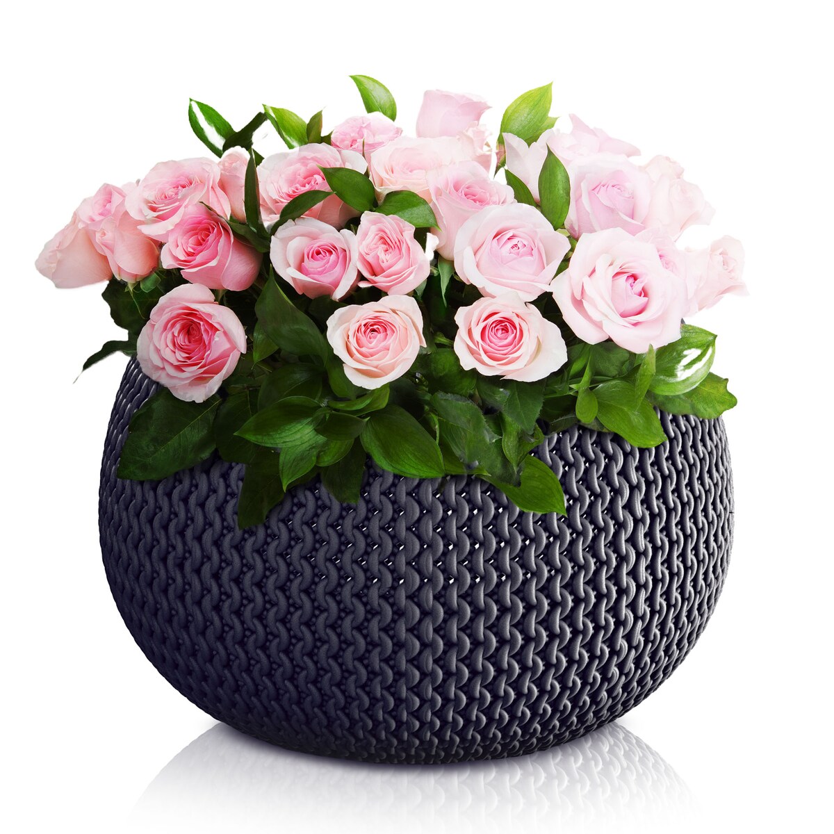 Doniczka Donica Do Domu I Ogrodu Splofy Bowl Antracytowa 29 Cm