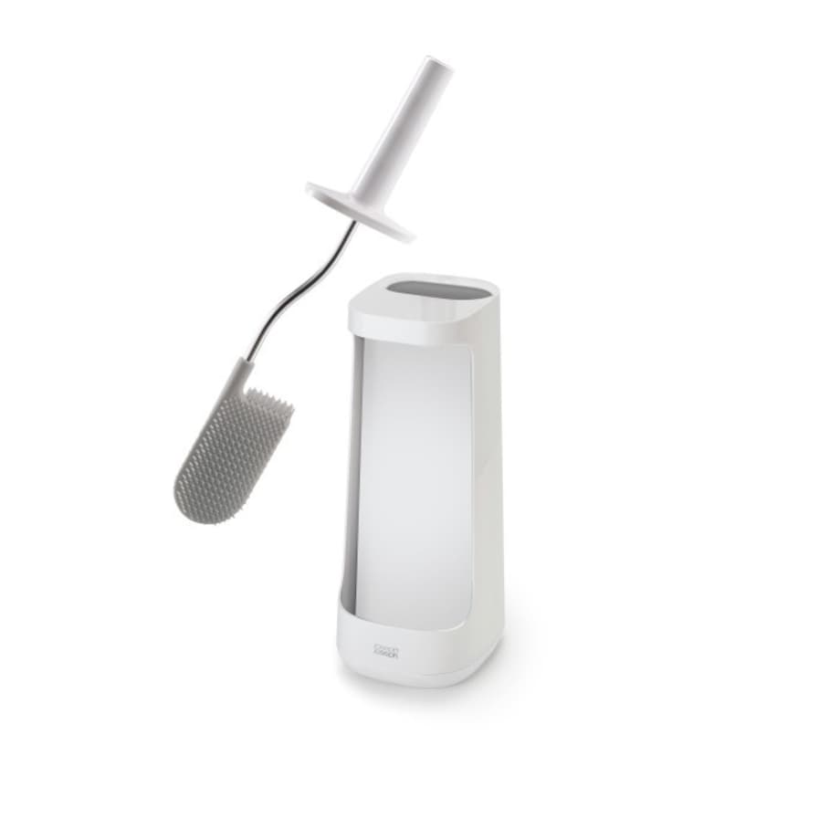 Szczotka do toalety z pojemnikiem na detergent biała Flex Plus, 11.4 x 13.6 x 45.3 cm, Joseph Joseph