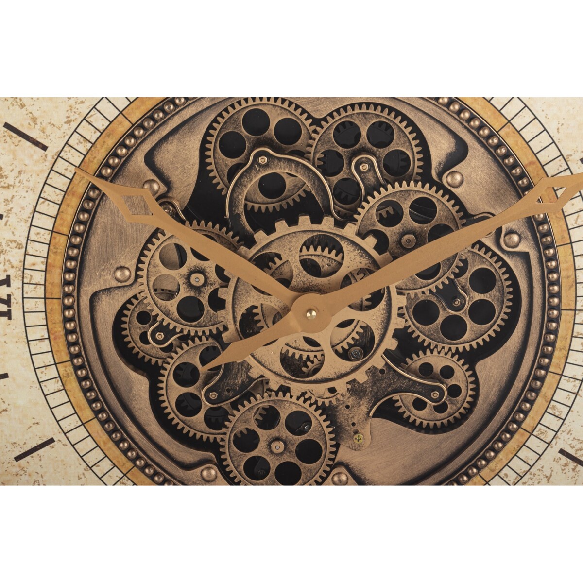 Zegar ścienny metalowy 60x60x9 cm OROGLIO brązowy