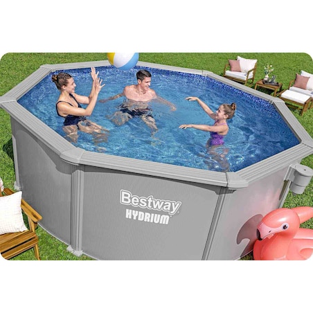 Basen stelażowy Hydrium 366x122 Bestway całoroczny 56574 zestaw 13w1