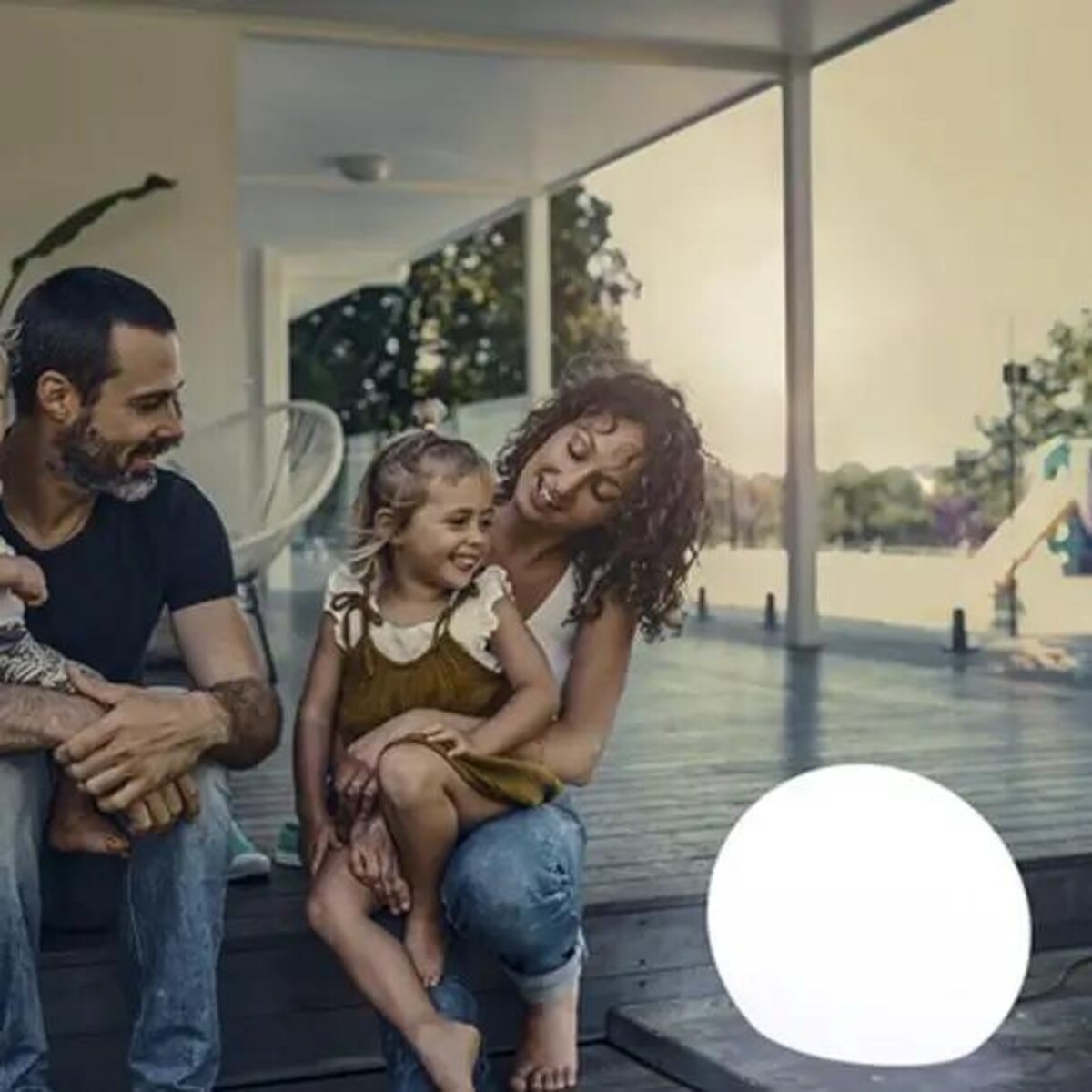 Lampa tarasowa stojąca Buly LUMBL030OFNW King Home LED 7W 6000-6500K kula IP65 biała