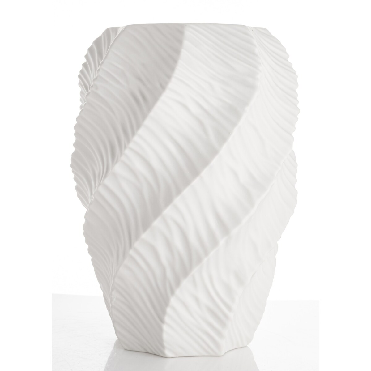 Wazon porcelanowy 35,5x17x12 cm TWISTER biały